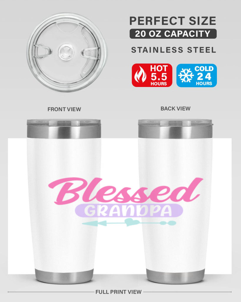 blessed grandpa 75#- grandpa - papa- Tumbler