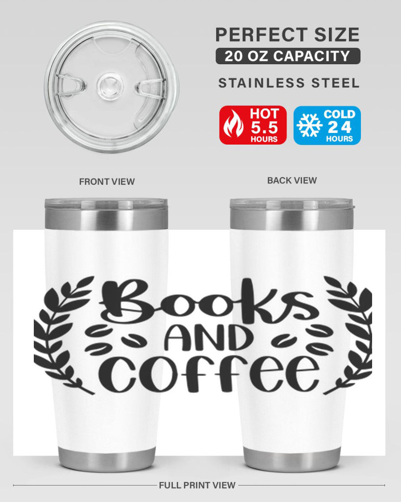 books and coffee 47#- reading- Tumbler