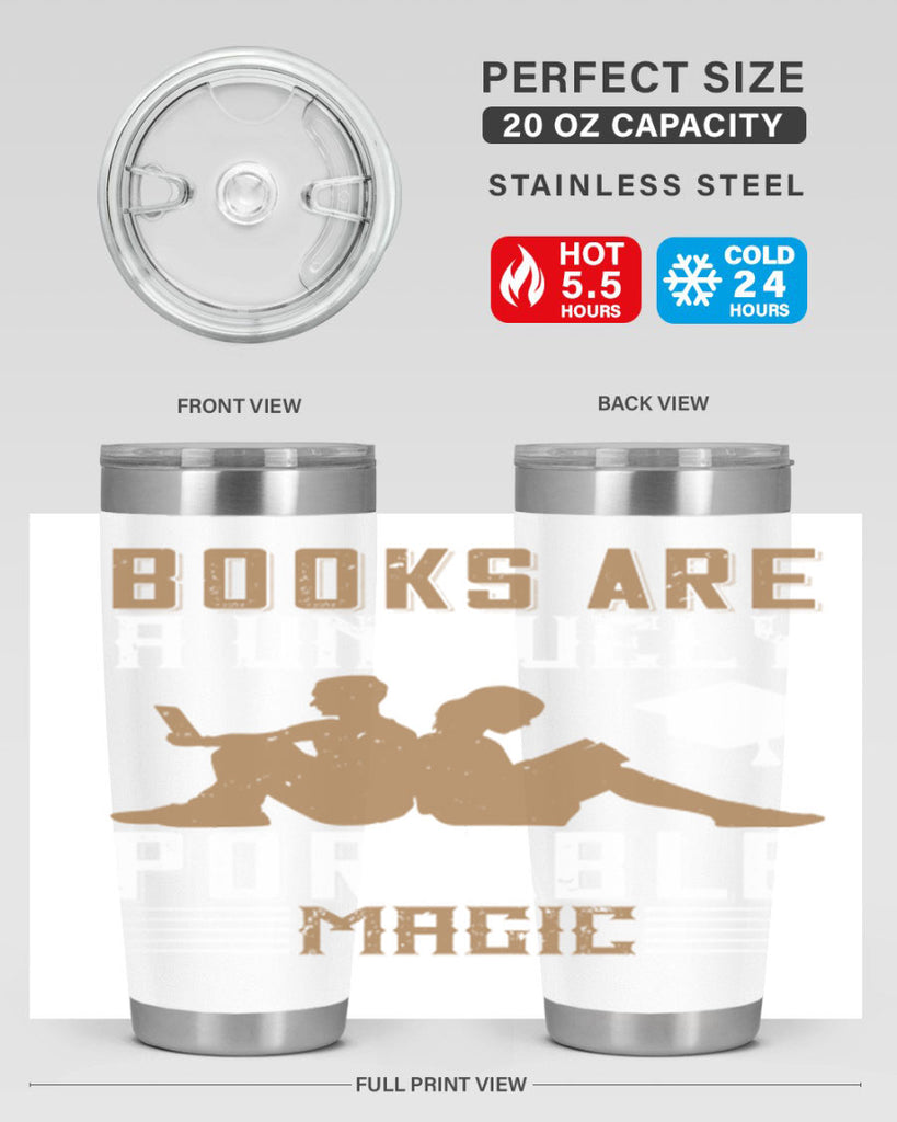 books are a uniquely portable magic 74#- reading- Tumbler