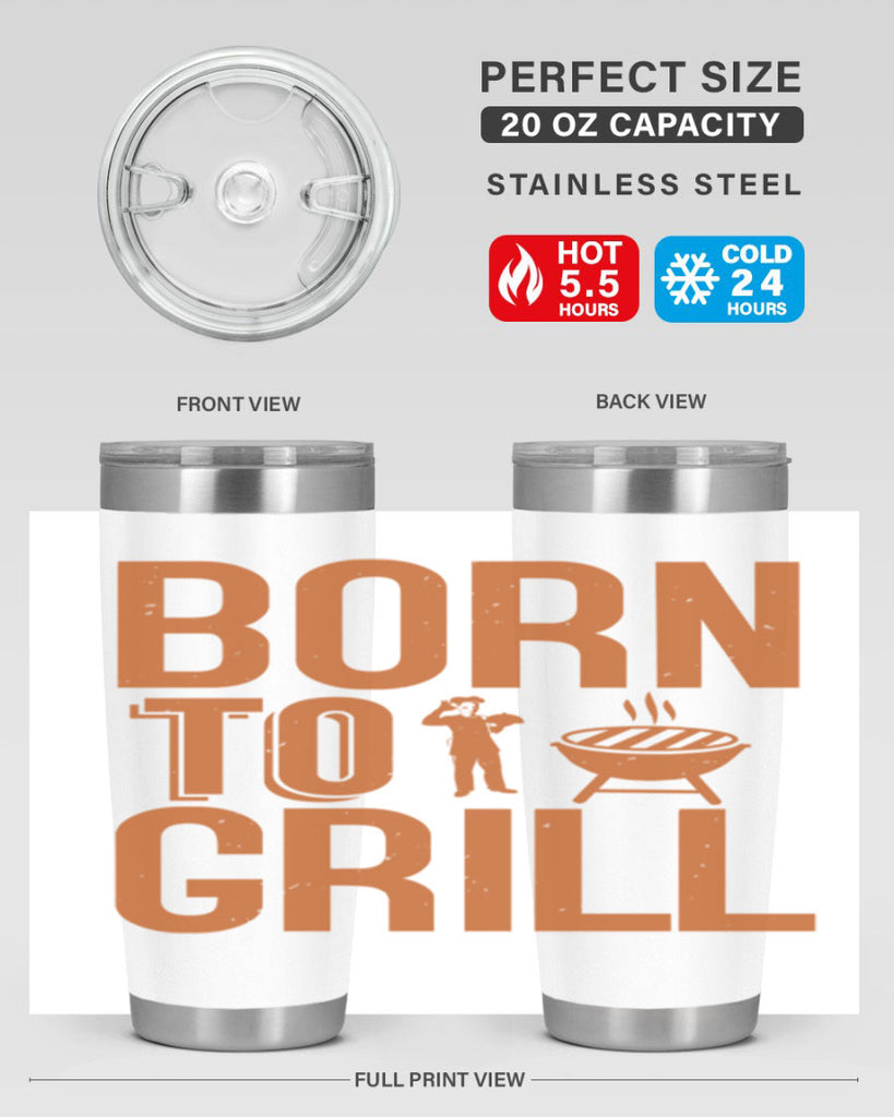 born to grill 1#- bbq- Tumbler