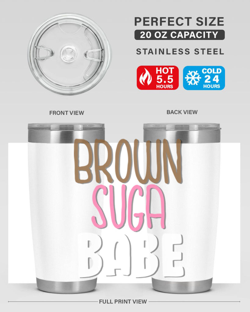 brown suga babe 190#- black words phrases- Cotton Tank
