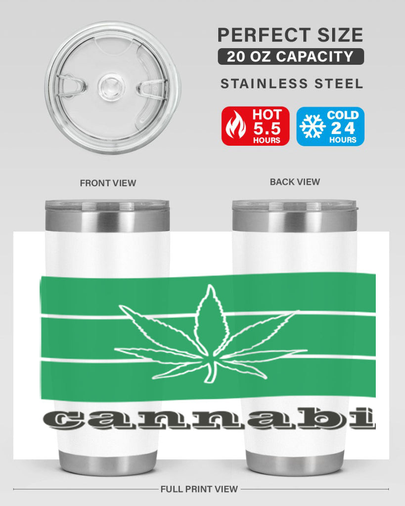 cannabi flag 36#- marijuana- Tumbler