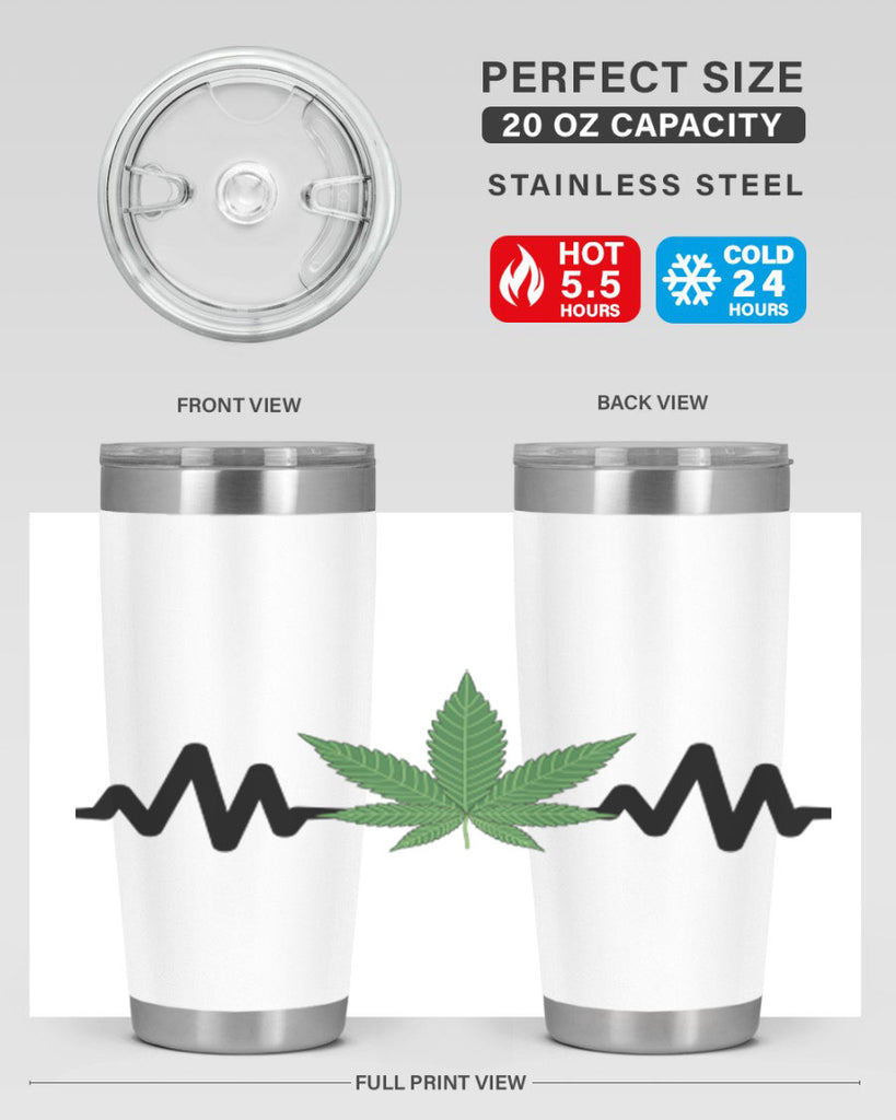 cannabis heartbeat 46#- marijuana- Tumbler