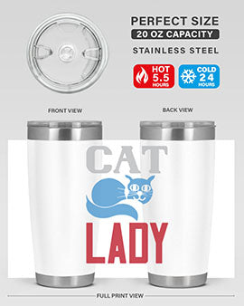 cat lady Style 31#- cat- Tumbler