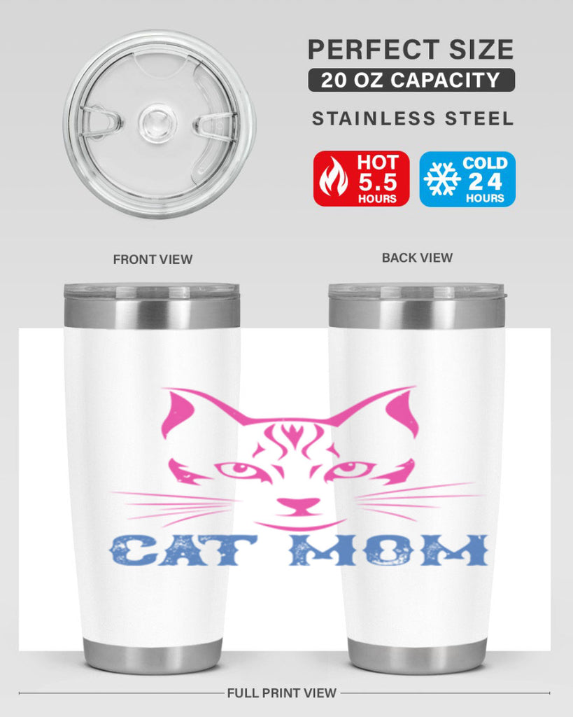 cat mom 195#- mom- Tumbler