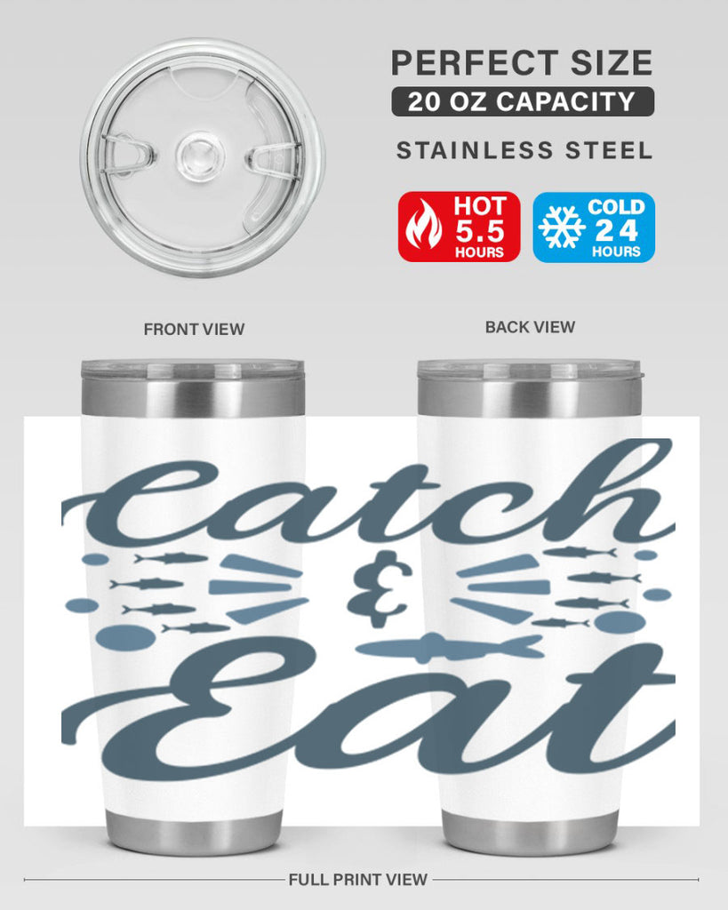 catch eat 173#- fishing- Tumbler