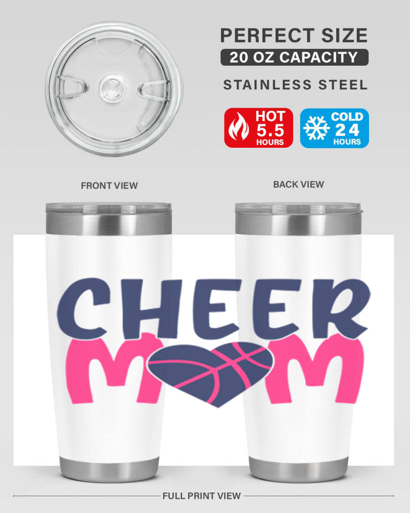 cheer mom 1746#- cheer- Tumbler