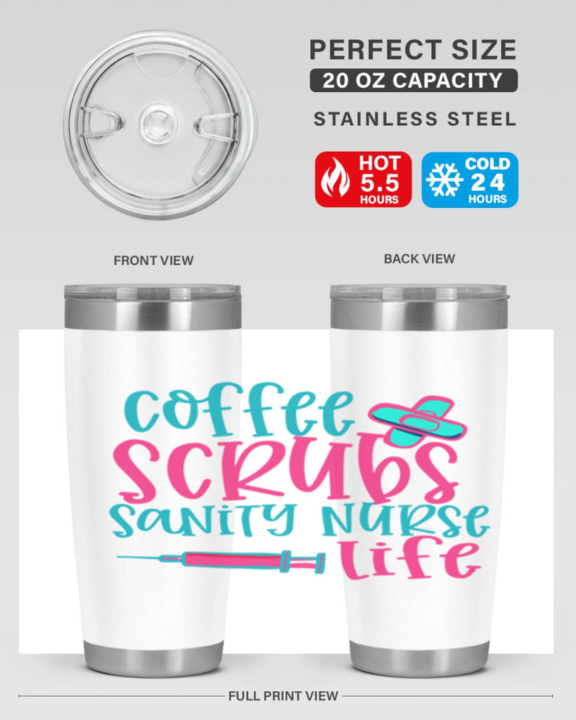 coffee scrubs sanity nurse life Style Style 207#- nurse- tumbler