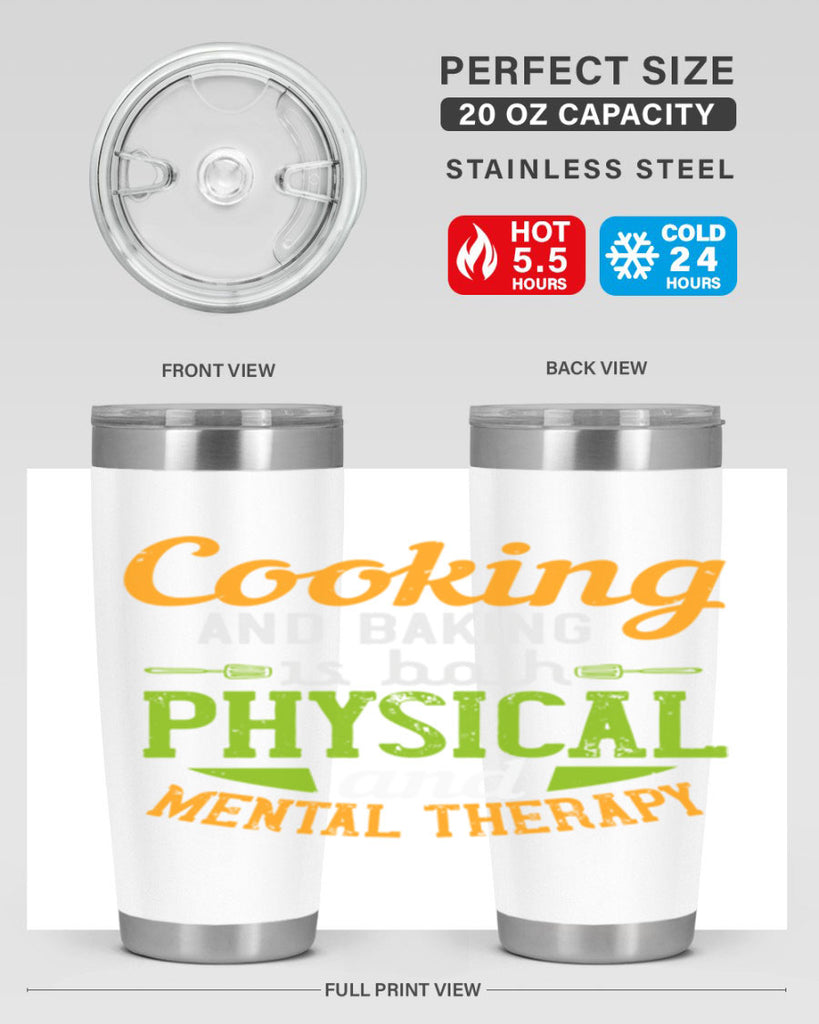 cooking and baking is both physical and mental therapy 1#- cooking- Tumbler