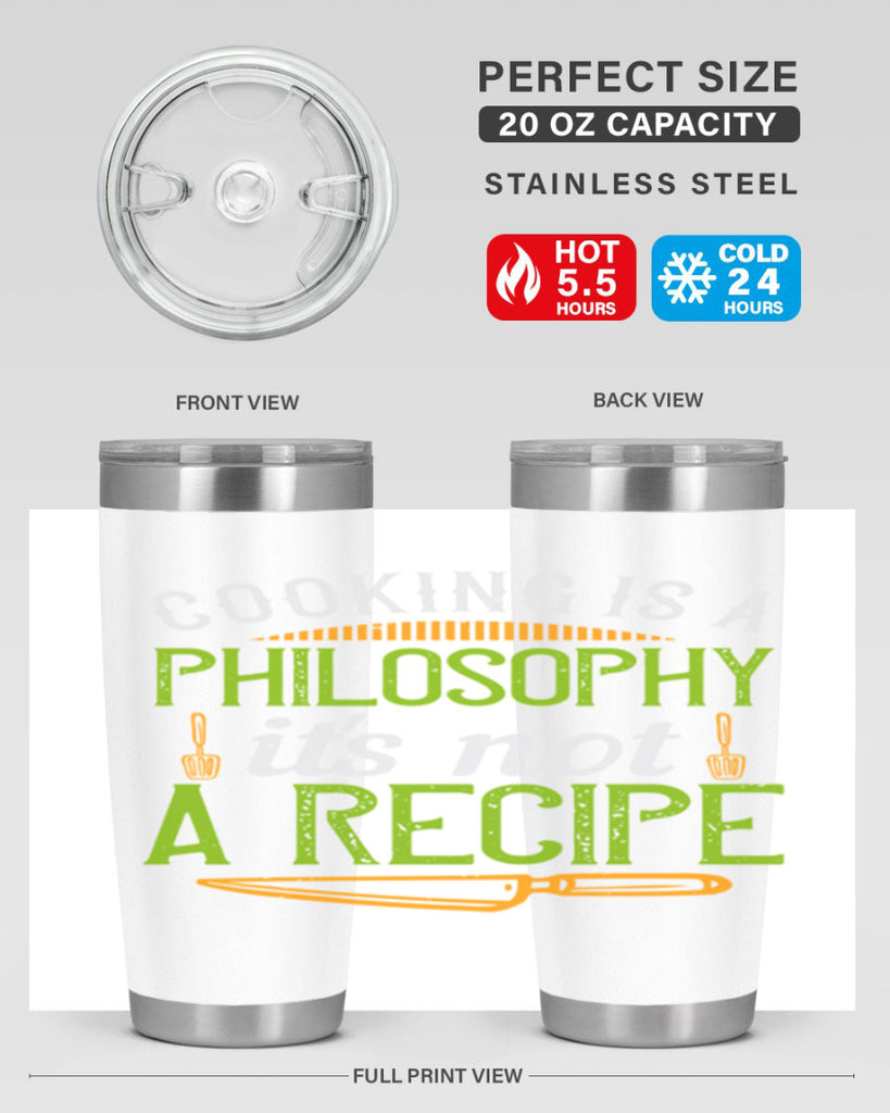 cooking is a philosophyits not a recipe 48#- cooking- Tumbler