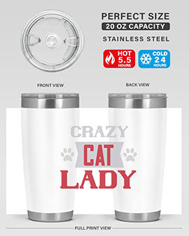crazy cat lady Style 44#- cat- Tumbler