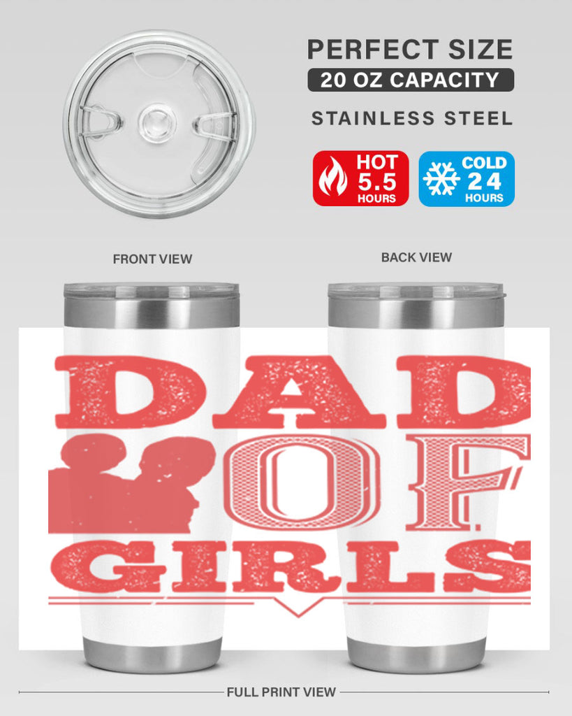 dad of girls 269#- fathers day- Tumbler