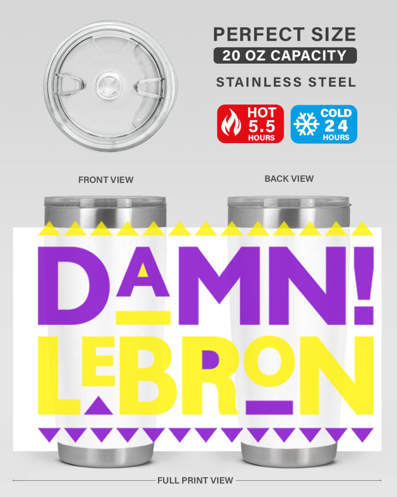 damn lebron 177#- black words phrases- Cotton Tank