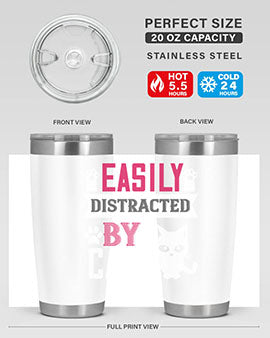 easily distracted by cats Style 47#- cat- Tumbler
