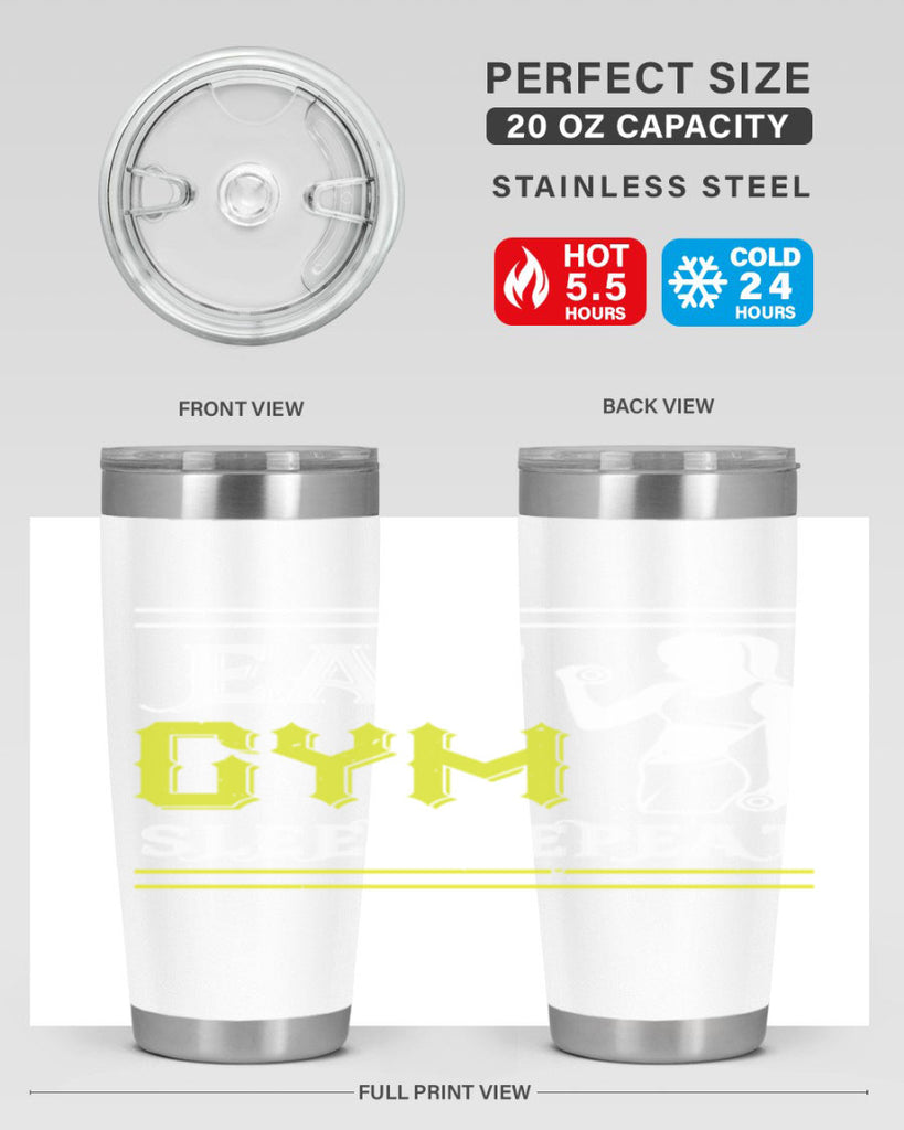 eat gym sleep repeat 69#- gym- Tumbler