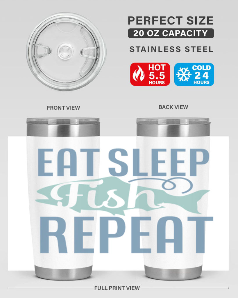 eat sleep fish repeat 222#- fishing- Tumbler