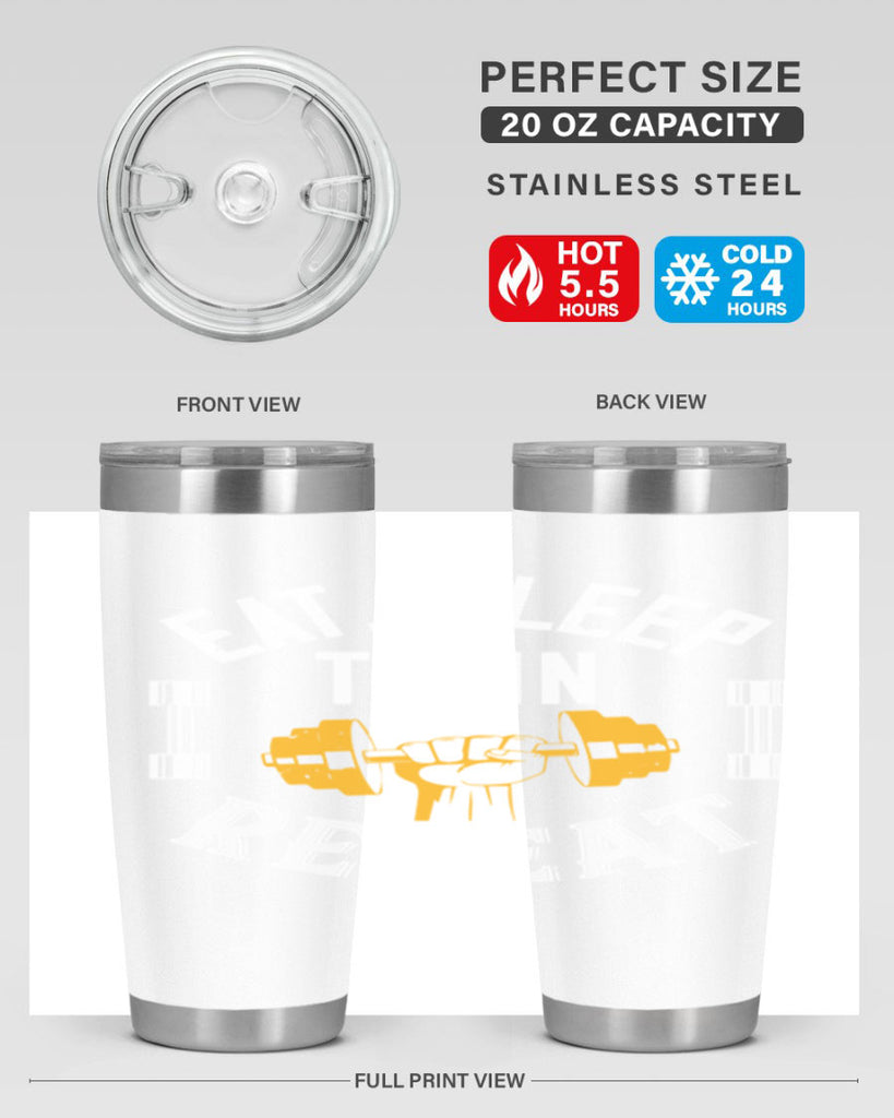 eat sleep train rapid 56#- gym- Tumbler