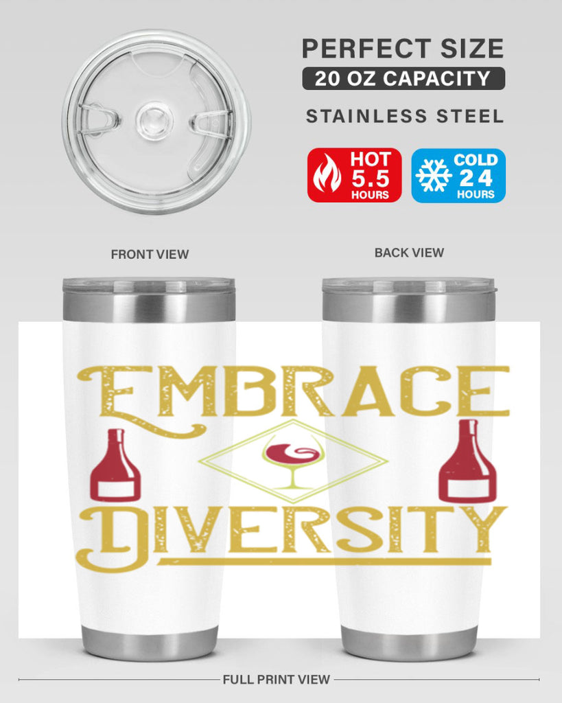 embrace diversity 218#- wine- Tumbler