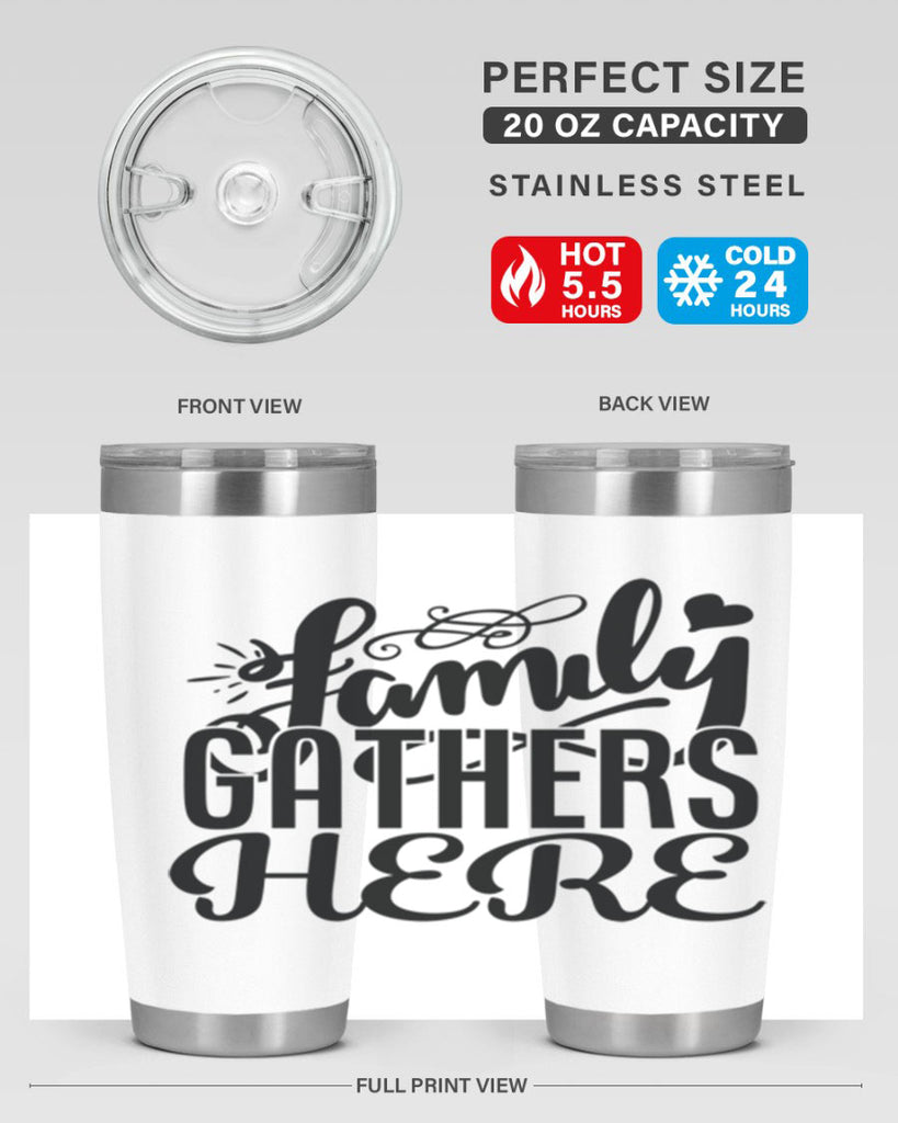 family gathers here 39#- family- Tumbler