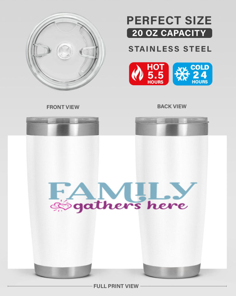 family gathers here 40#- family- Tumbler