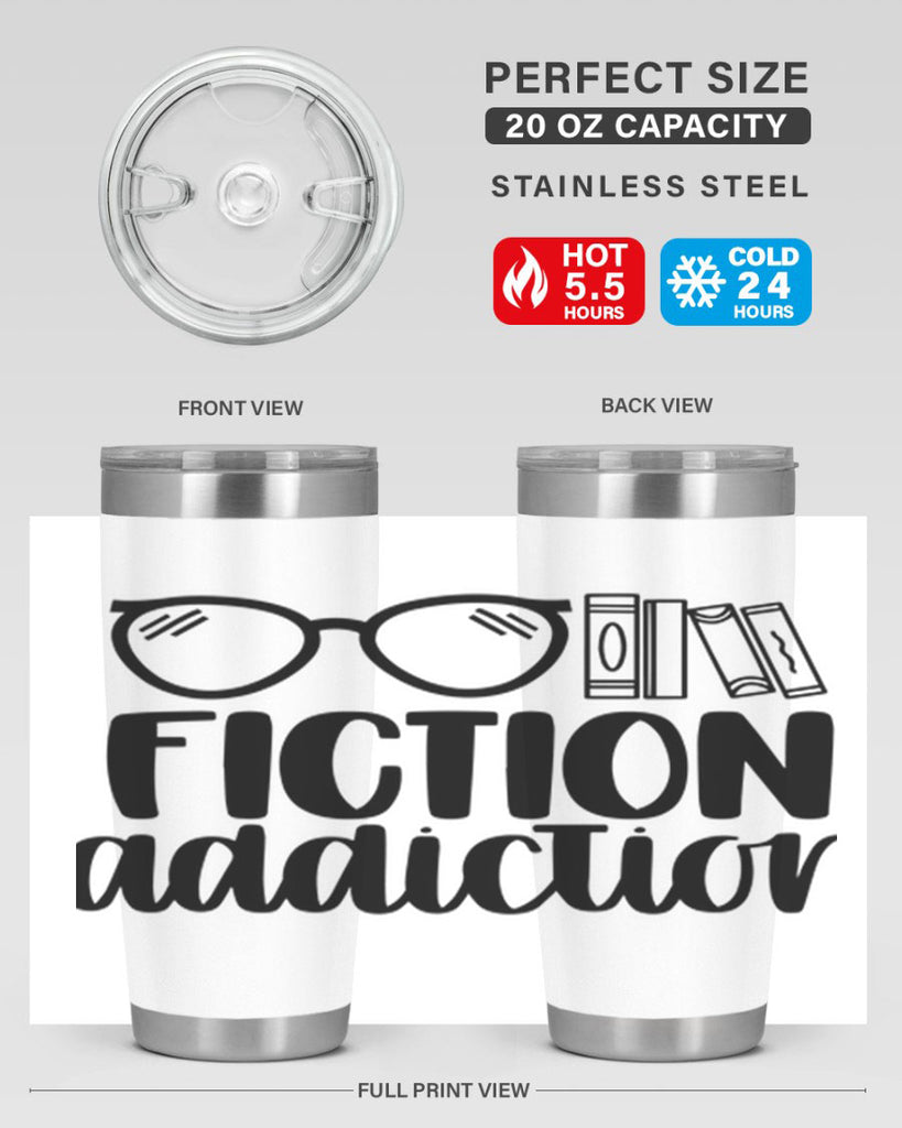 fiction addiction 40#- reading- Tumbler