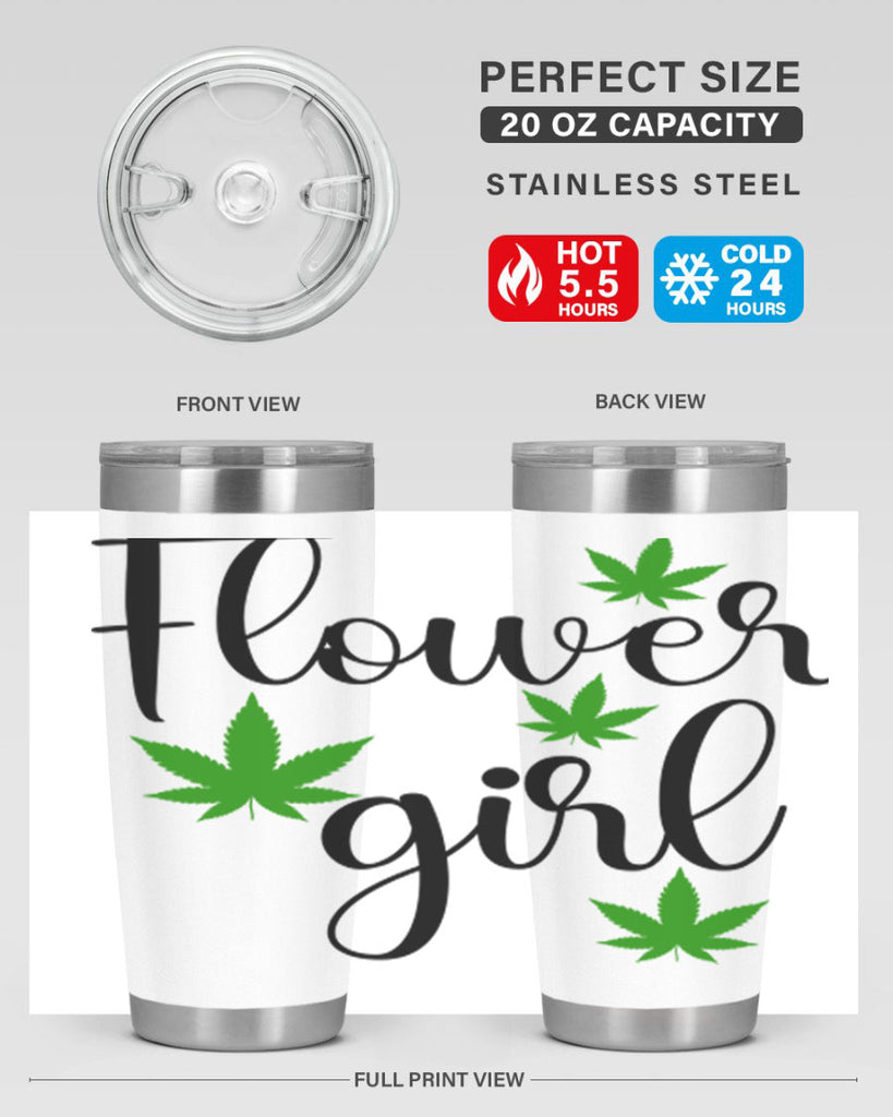 flower girl cannabis 84#- marijuana- Tumbler