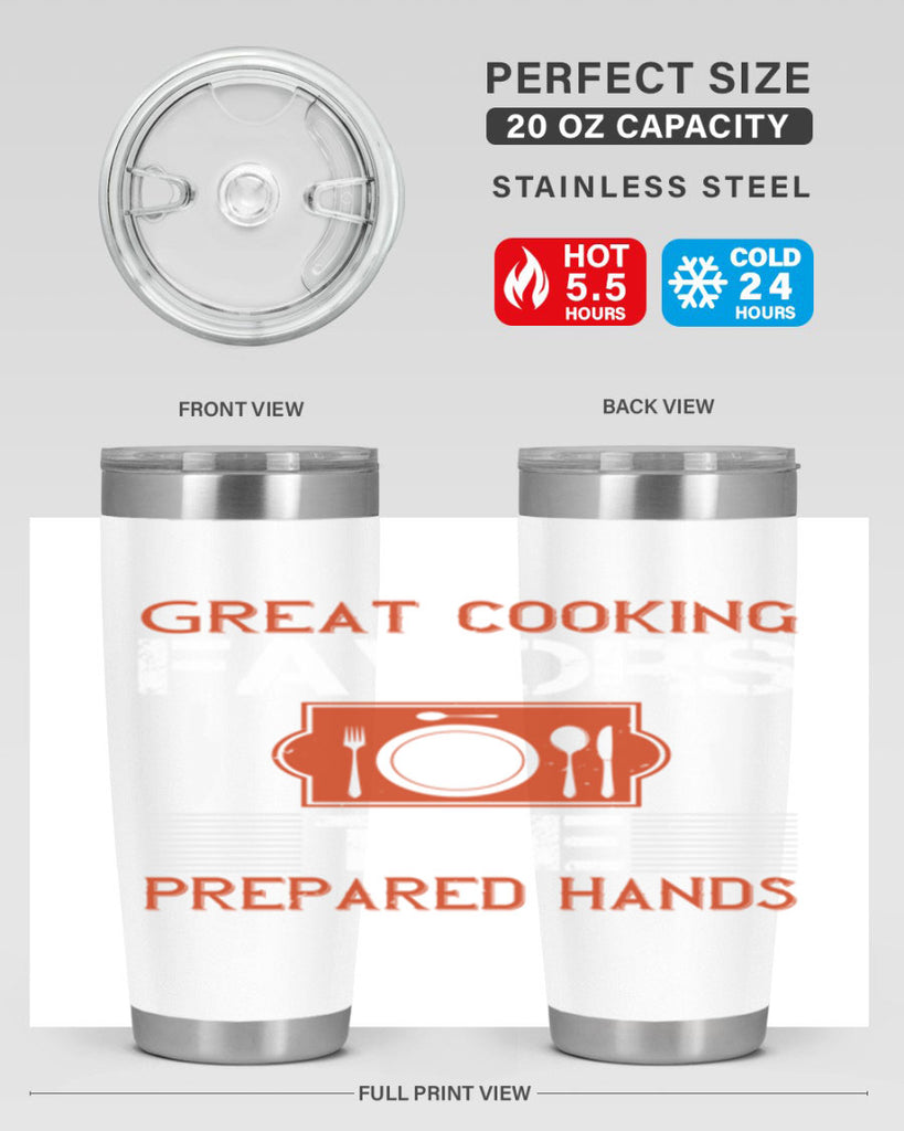 great cooking favors the prepared hands 37#- cooking- Tumbler