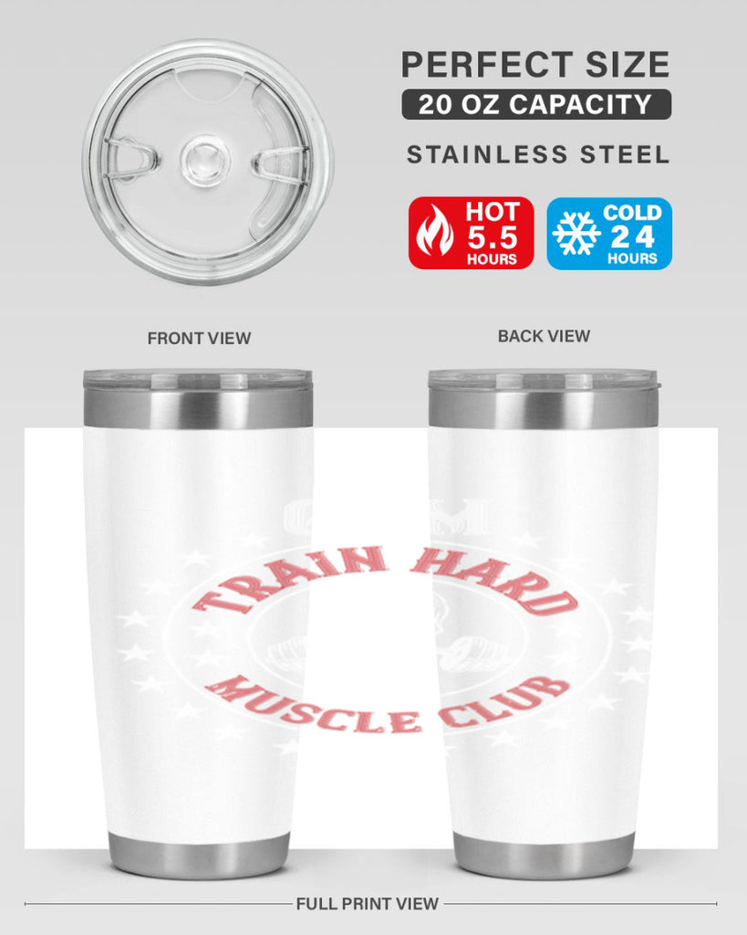 gym train hard mucle club 95#- gym- Tumbler