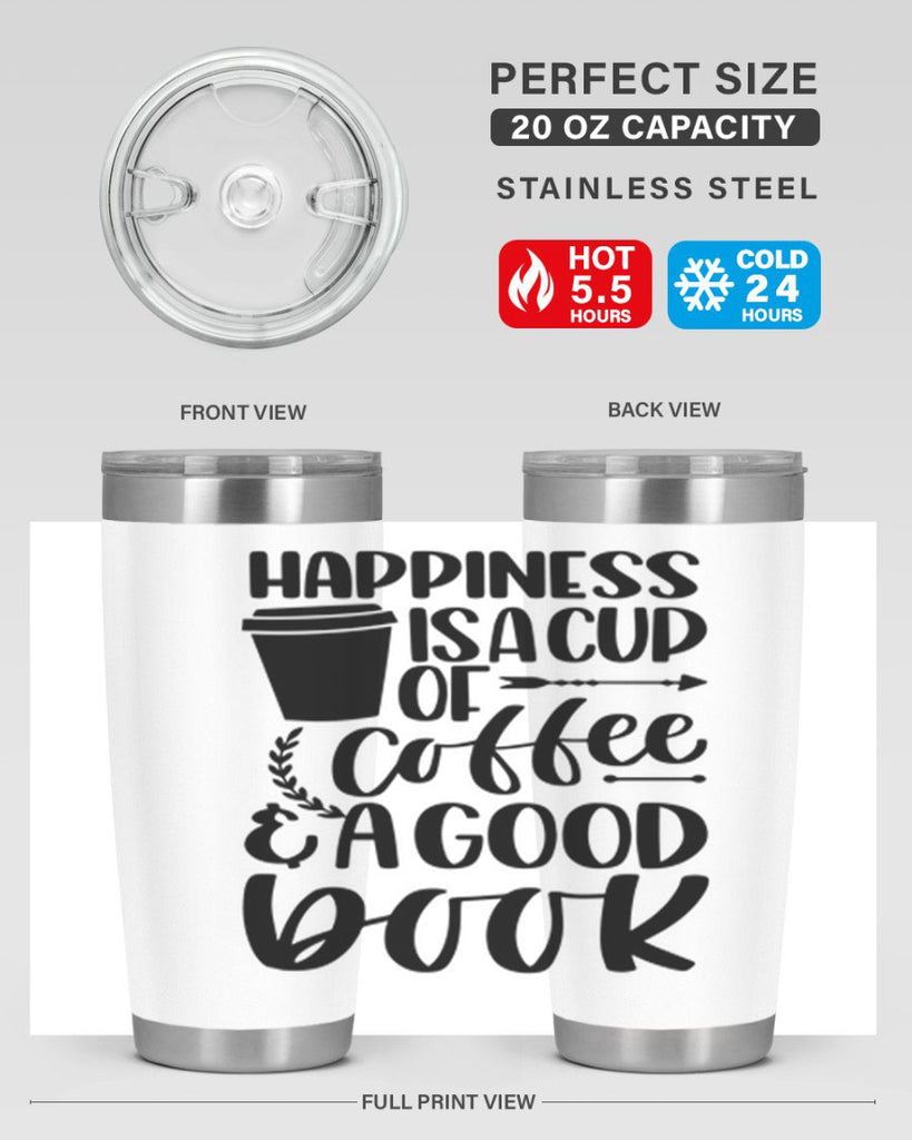 happiness is a cup of coffee 39#- reading- Tumbler