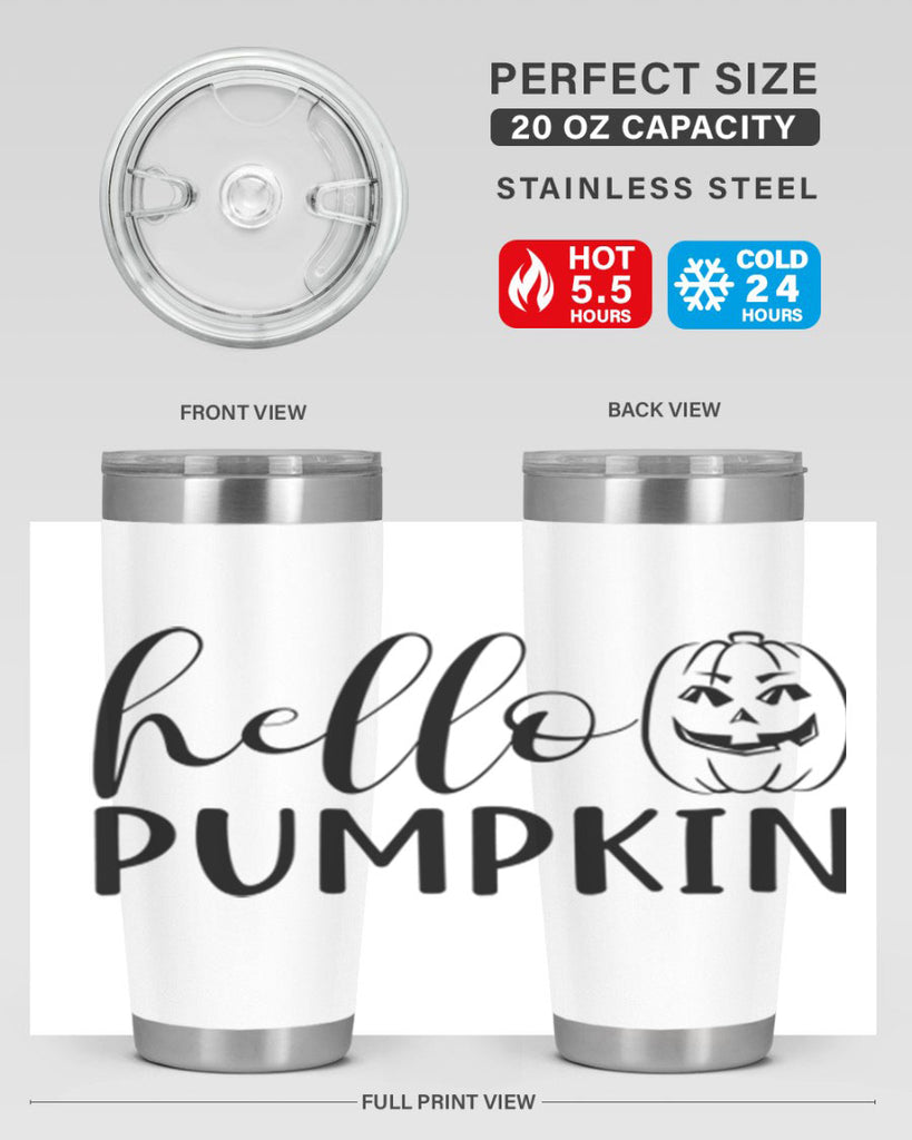 hello pumpkin 287#- fall- Tumbler