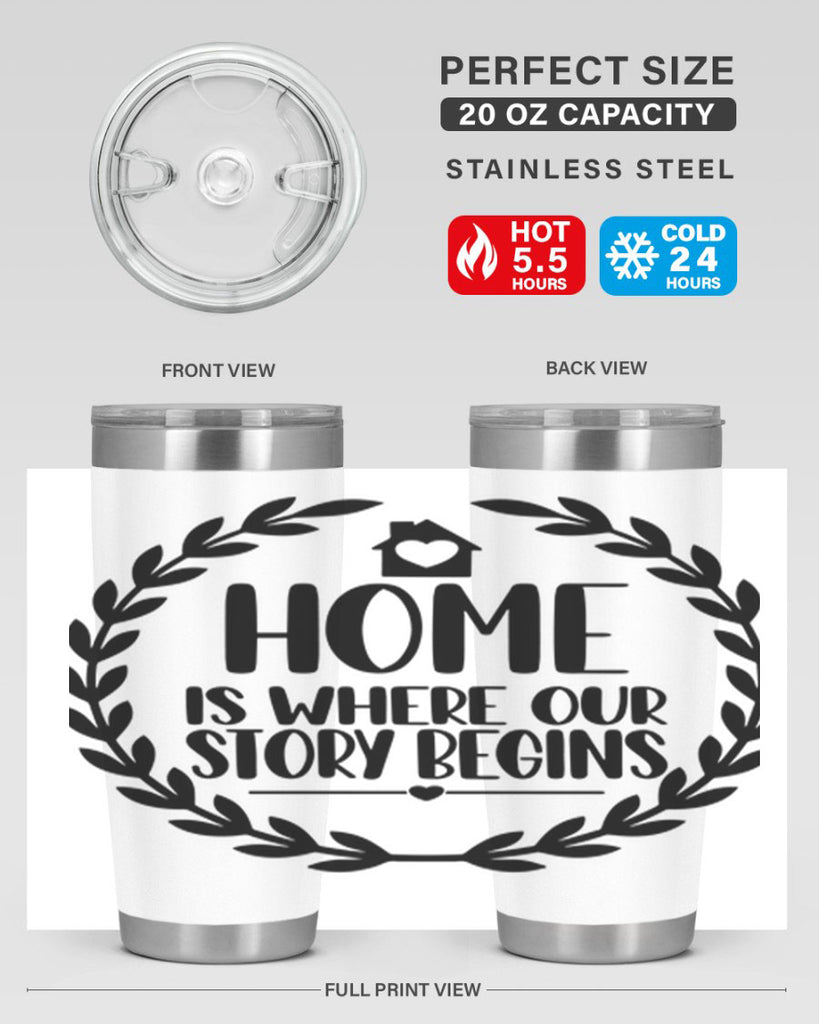 home is where our story begins 12#- home- Tumbler