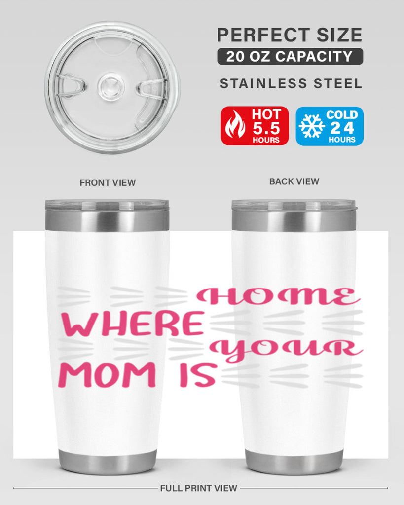 home is where your mom is 167#- mom- Tumbler