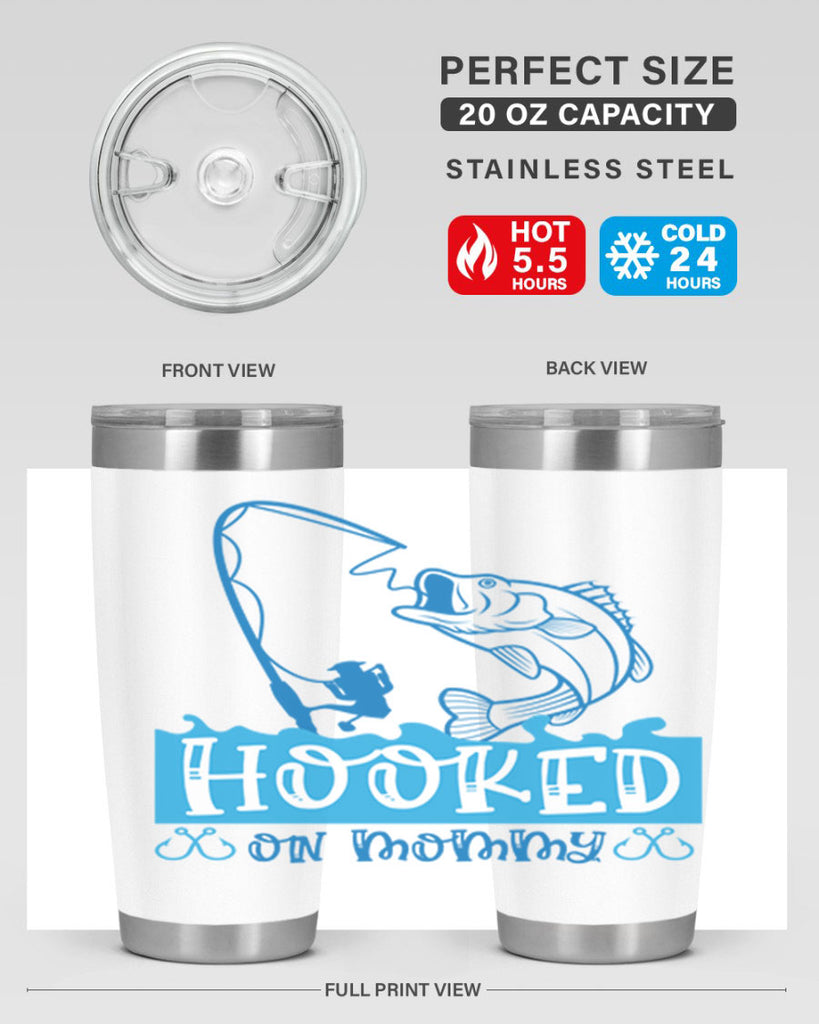 hooked on mommy 216#- fishing- Tumbler