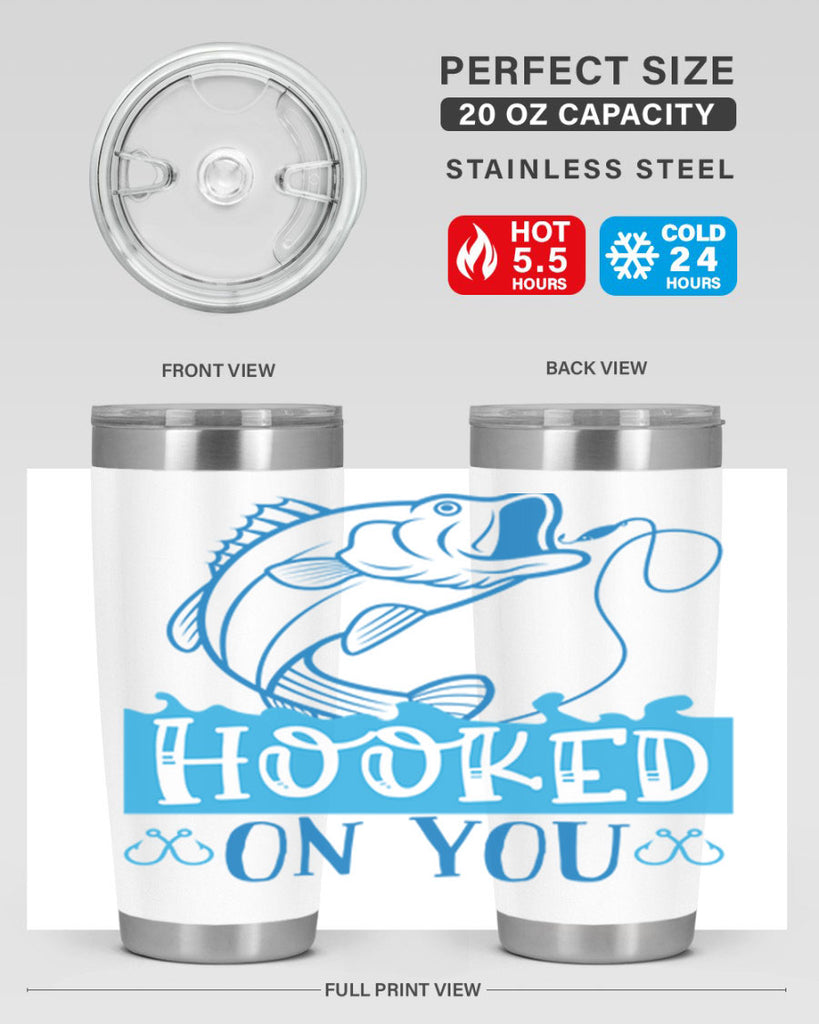 hooked on you 214#- fishing- Tumbler