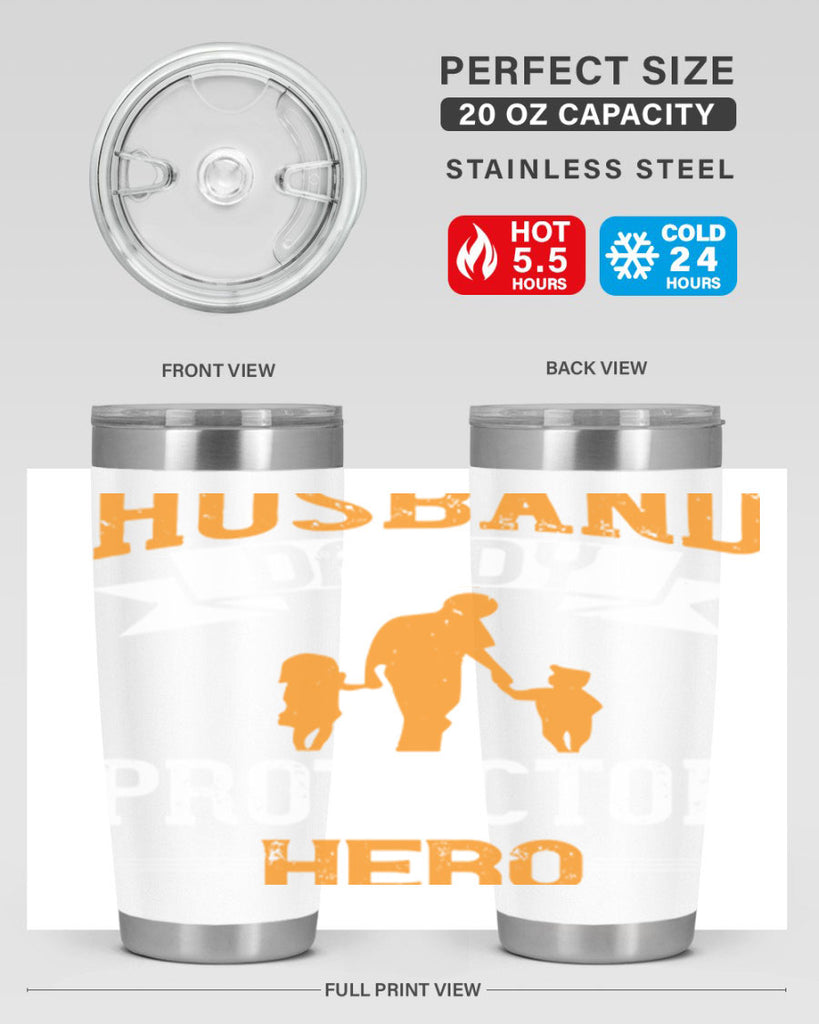 husband daddy protector hero 252#- fathers day- Tumbler