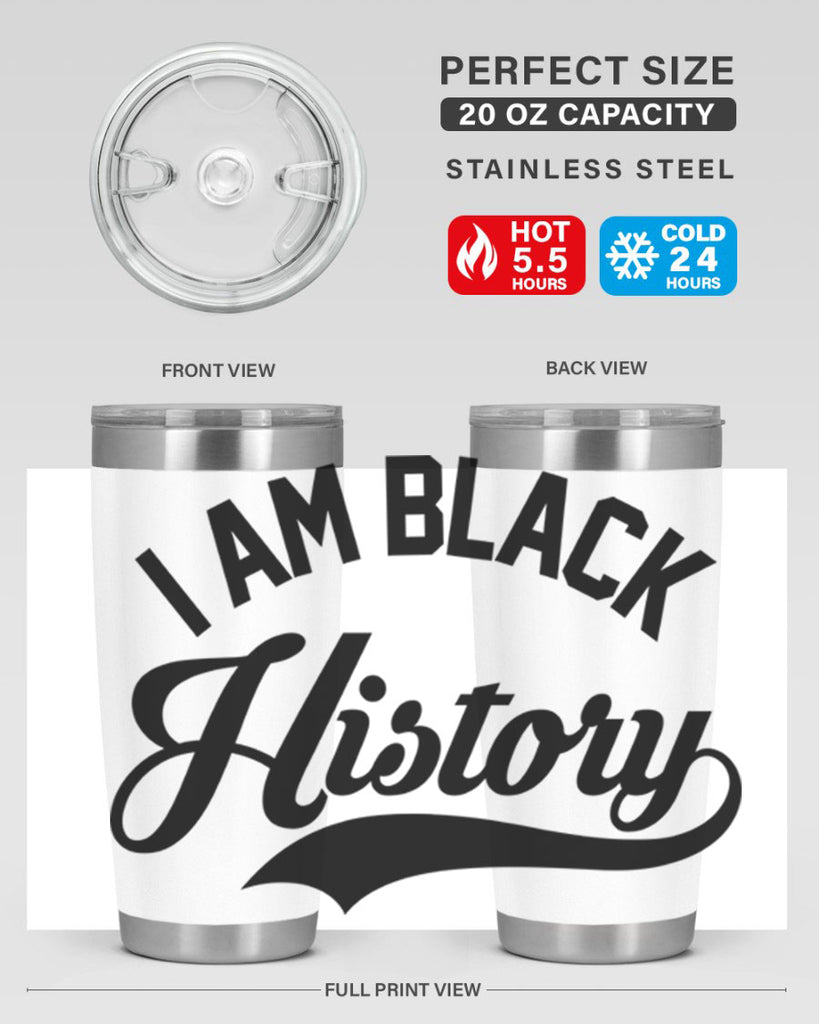 i am black  history 118#- black words phrases- Cotton Tank