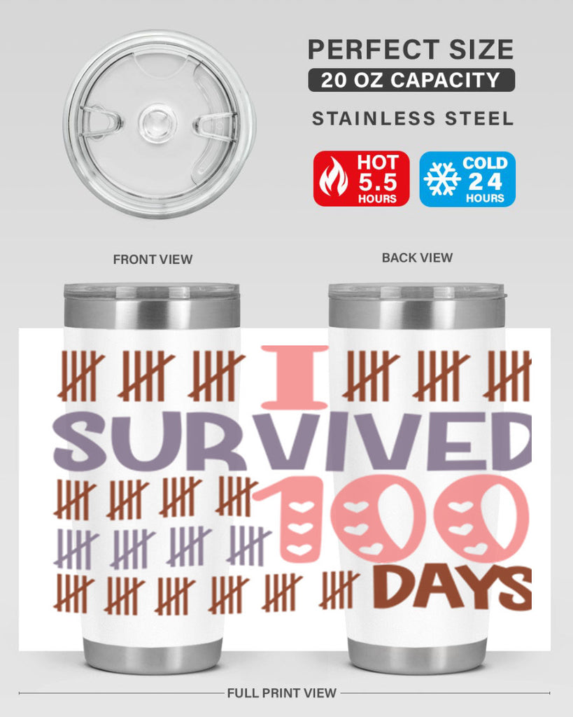 i survived 100 days 13#- 100 days of school- Tumbler