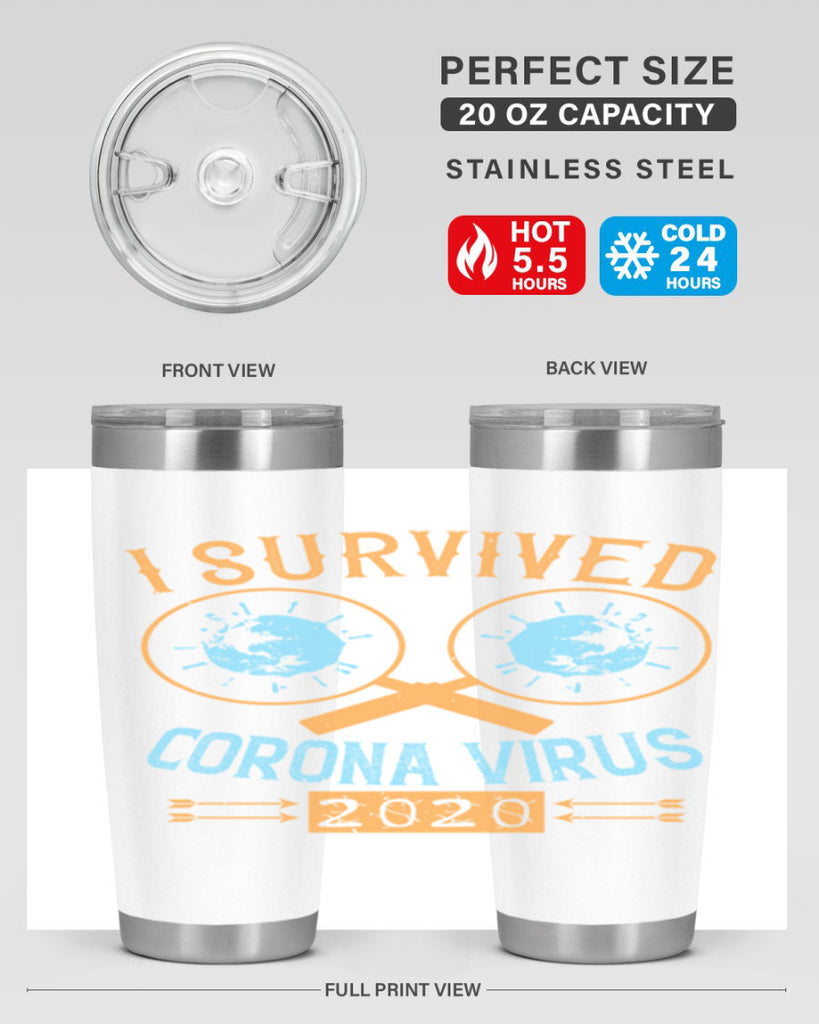 i survived corona virus Style 34#- corona virus- Cotton Tank