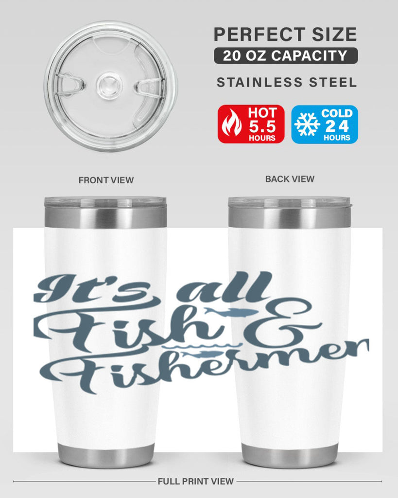 its all fish 80#- fishing- Tumbler