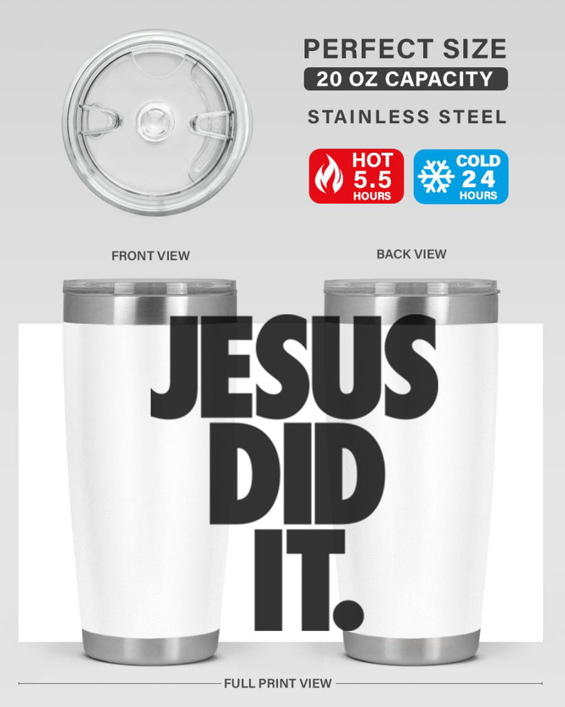 jesus did it 102#- black words phrases- Cotton Tank