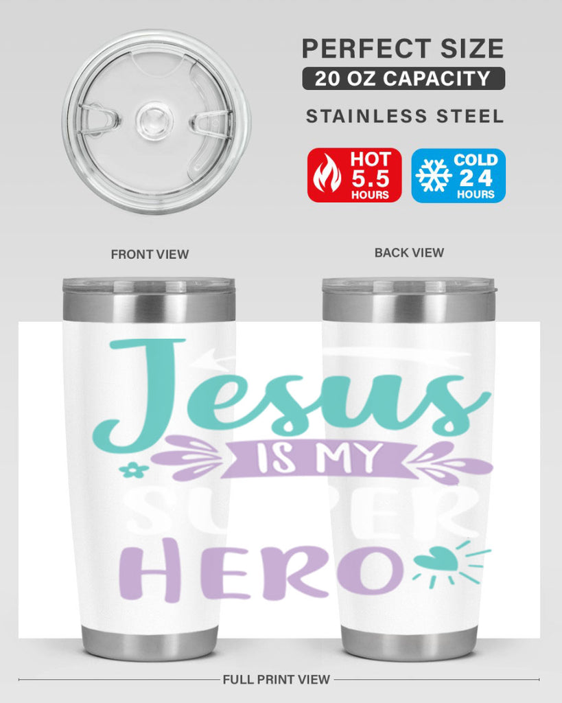 jesus is my superhero 71#- easter- Tumbler