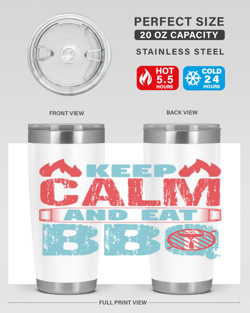 keep calm and eat bbq 30#- bbq- Tumbler