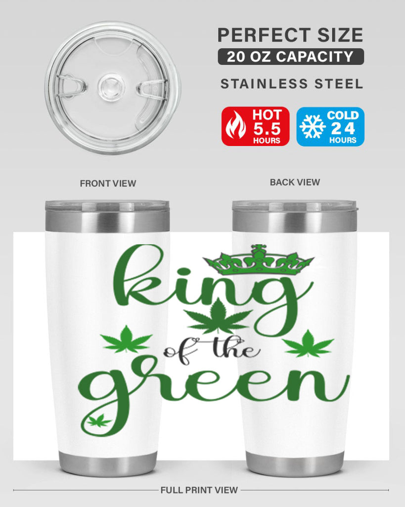 king of the green 177#- marijuana- Tumbler