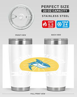 live every week like its shark week Style 56#- shark  fish- Tumbler