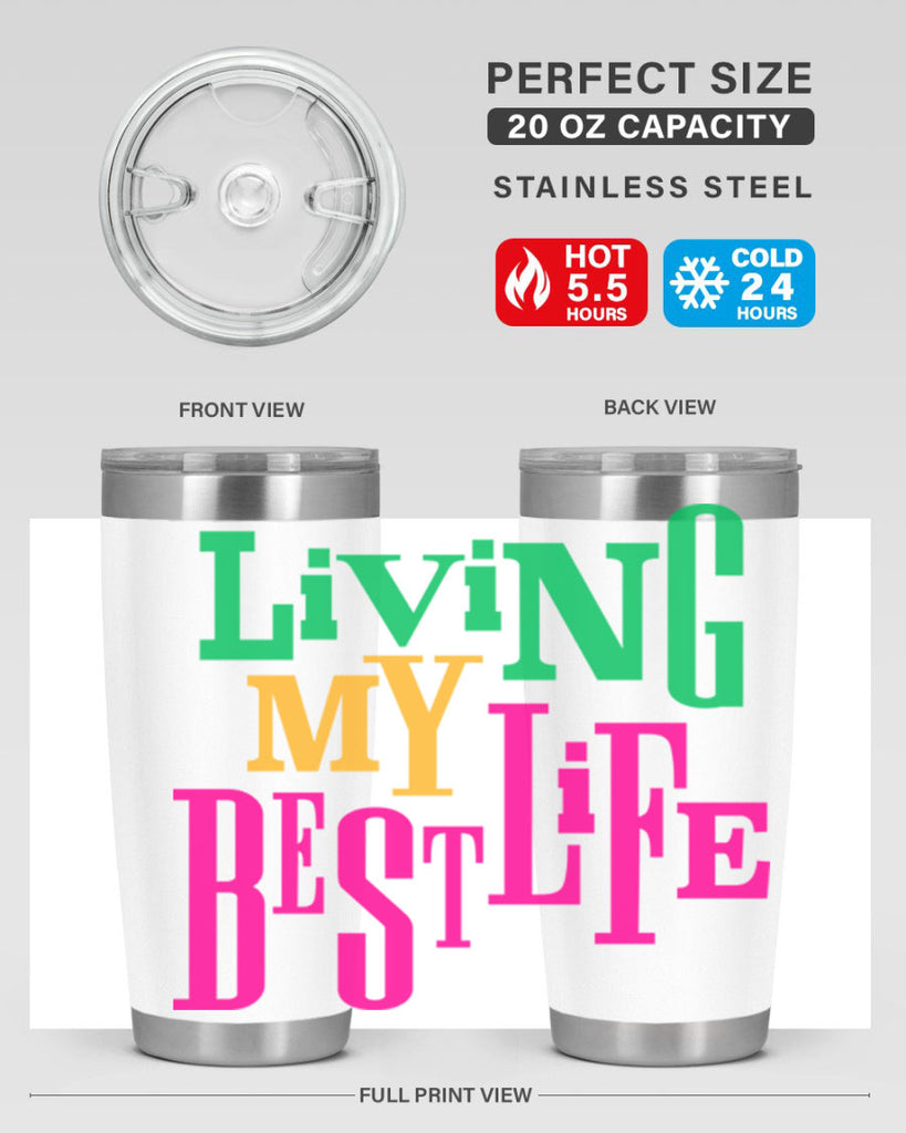living my best life 96#- black words phrases- Cotton Tank