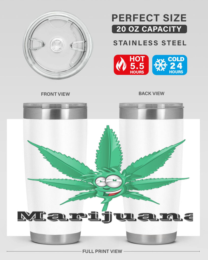 marijuana happy face 199#- marijuana- Tumbler