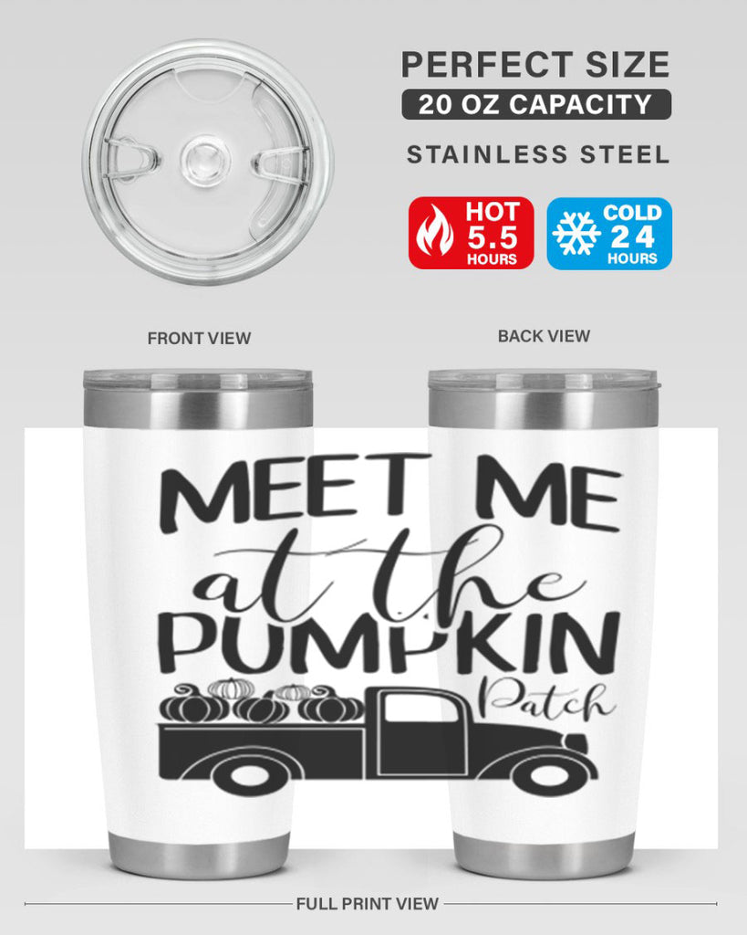 meet me at the pumpkin patch 424#- fall- Tumbler