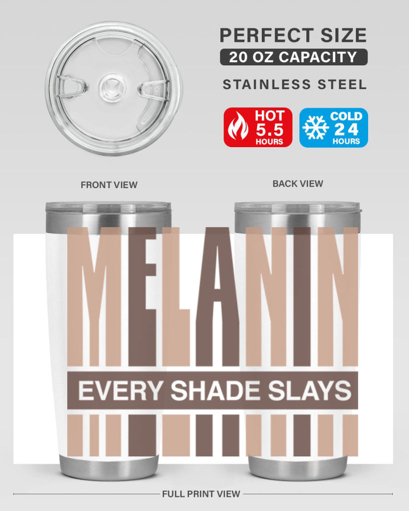 melanin every shade slays 90#- black words phrases- Cotton Tank