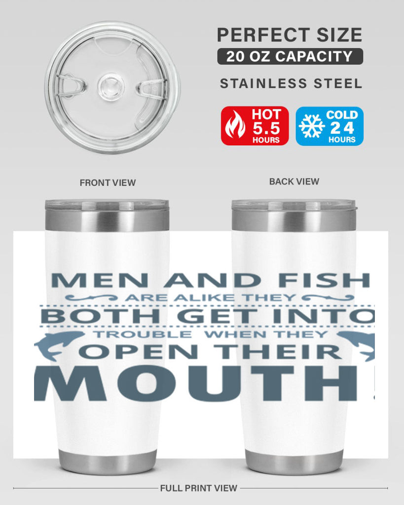 men fish 52#- fishing- Tumbler