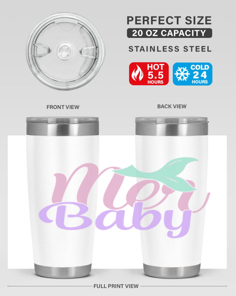 mer baby 3#- mermaid- Tumbler